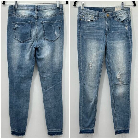 Banjara Worn Wash Ripped Distressed Ankle Jeans 25 - Picture 6 of 6